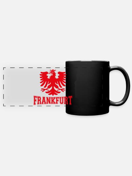 Frankfurt - Panorama-Tasse farbig - Schwarz