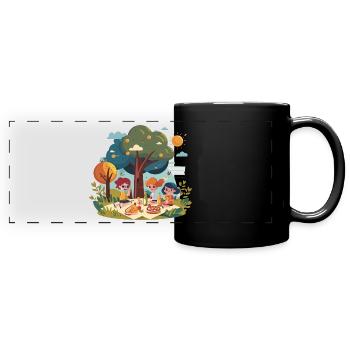 The Picnic Squad - Full Colour Panoramic Mug - black - Front
