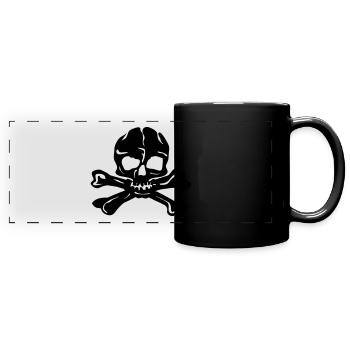 Skull - Panorama-Tasse farbig - Schwarz - Vorne