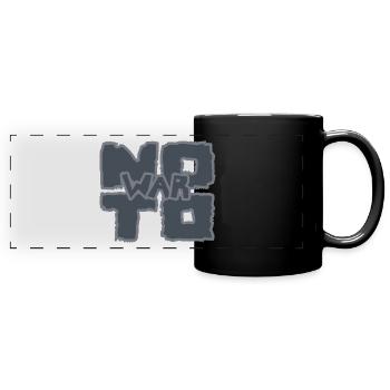 "no to war" grau - Panorama-Tasse farbig - Schwarz - Vorne