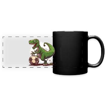 Dino Soccer Star - Mug panoramique uni - noir - Devant