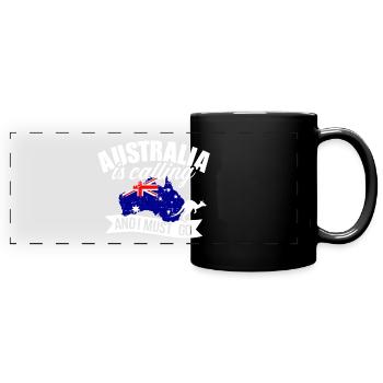 Australia - Full Colour Panoramic Mug - black - Front