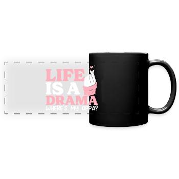 Drame Kdrama coréen drôle, - Mug panoramique uni - noir - Devant