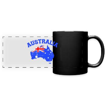 Australia - Full Colour Panoramic Mug - black - Front
