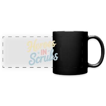 infirmière en soins intensifs, - Mug panoramique uni - noir - Devant