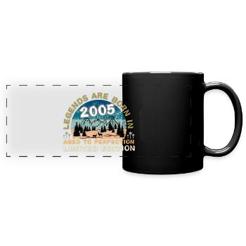 18th Anniversary Original Vintage 2005 - Full Colour Panoramic Mug - black - Front