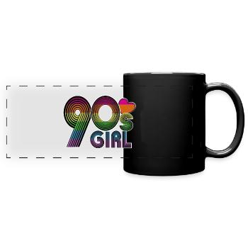 Fille des années 90 - Mug panoramique uni - noir - Devant