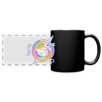 unicorn - Full Colour Panoramic Mug - black - Front