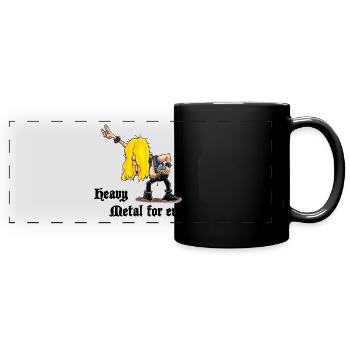 Du heavy metal pour toujours - Mug panoramique uni - noir - Devant