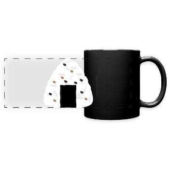 Onigiri - Japan - Panorama-Tasse farbig - Schwarz - Vorne