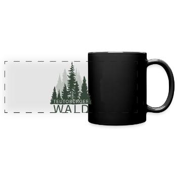 Teutoburger Wald - Panorama-Tasse farbig - Schwarz - Vorne