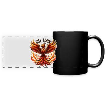 Rise Again - Illustration de Phénix - Mug panoramique uni - noir - Devant