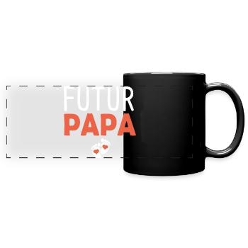 Schwangerschaft des werdenden Vaters - Panorama-Tasse farbig - Schwarz - Vorne