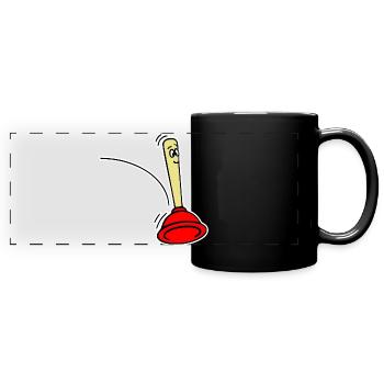 Pömpel Jumping - Panorama-Tasse farbig - Schwarz - Vorne