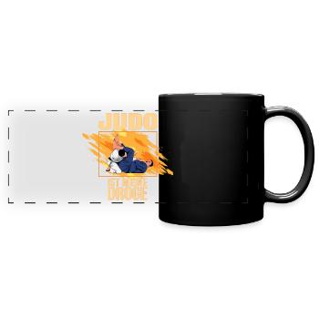 Judo ist meine Droge - Panorama-Tasse farbig - Schwarz - Vorne