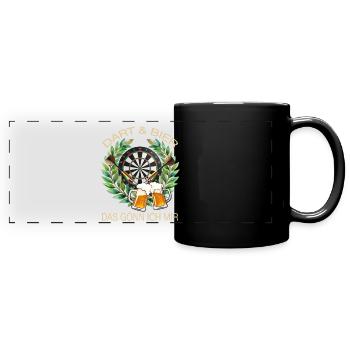 Dart & Bier - Das gönn ich mir - Panorama-Tasse farbig - Schwarz - Vorne