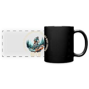 Im Rausch der Geschwindigkeit - Panorama-Tasse farbig - Schwarz - Vorne