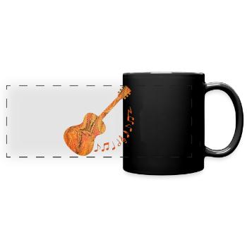 Guitare E 109 - Mug panoramique uni - noir - Devant
