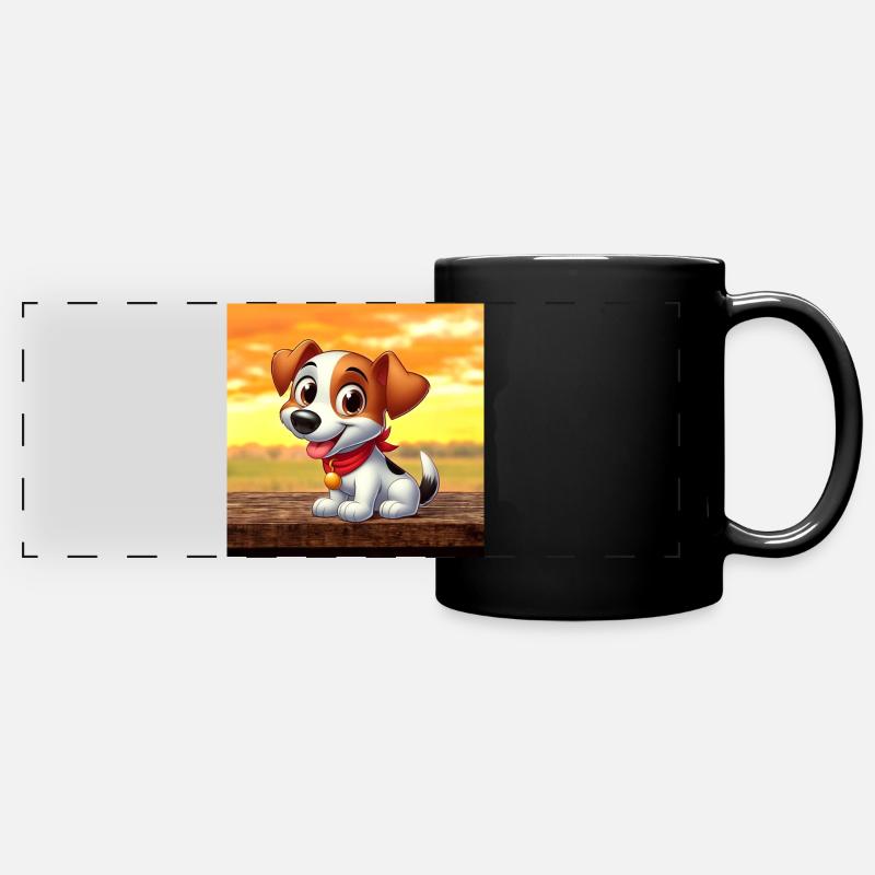 fox terrier 4 - Mug panoramique uni - noir