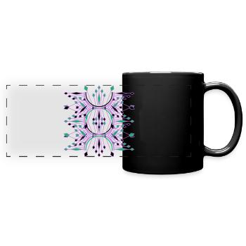 Designer clothes and tote bags, chic and unique style. - Full Colour Panoramic Mug - black - Front