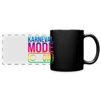 Karneval Mode On Fasching Fasnet - Panorama-Tasse farbig - Schwarz - Vorne