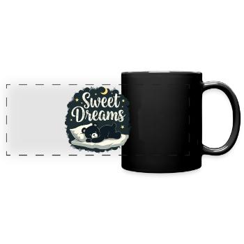 Teddybär Sweet Dreams Offizielles Schlafshirt - Panorama-Tasse farbig - Schwarz - Vorne