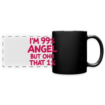 Ange Ange Pourcentage Dire - Mug panoramique uni - noir - Devant