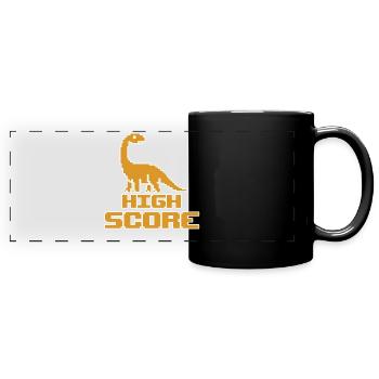 HIGH SCORE - Full Colour Panoramic Mug - black - Front