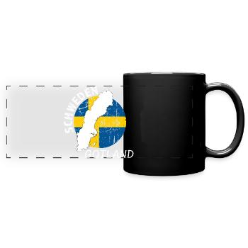 Gotland - Panorama-Tasse farbig - Schwarz - Vorne