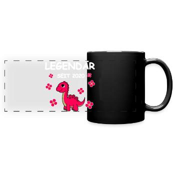 Legendär Seit 2020 Brontosaurus - Panorama-Tasse farbig - Schwarz - Vorne