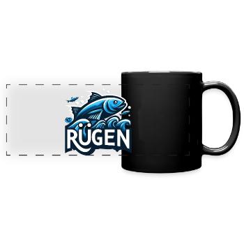 Mer Baltique Île de Rügen - Mug panoramique uni - noir - Devant
