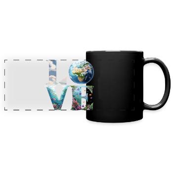 L’amour de la Terre et de l’Océan : Découvrir la Nature - Mug panoramique uni - noir - Devant