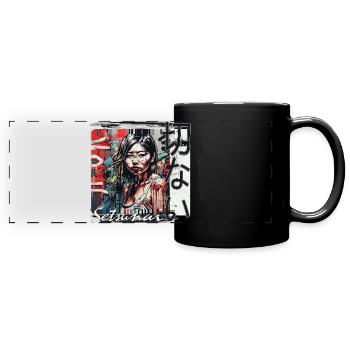 Manga Graffiti Girl of Longing - Full Colour Panoramic Mug - black - Front