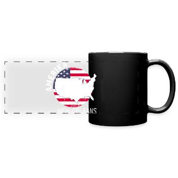New Orleans - Panorama-Tasse farbig - Schwarz - Vorne