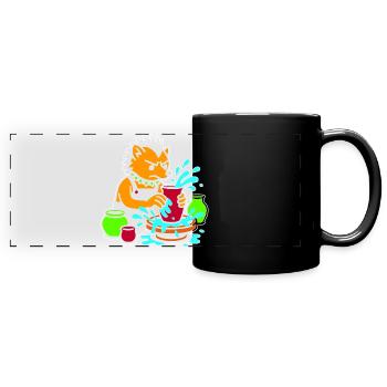 Pottery Pup Splash - Full Colour Panoramic Mug - black - Front