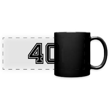 40 - Panorama-Tasse farbig - Schwarz - Vorne