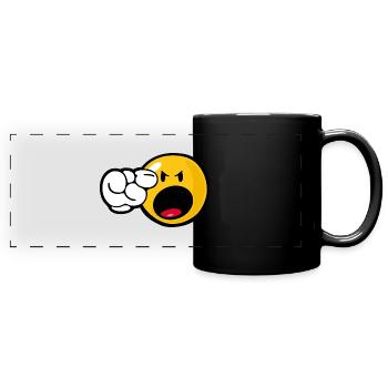 Smiley Angry - Panorama-Tasse farbig - Schwarz - Vorne