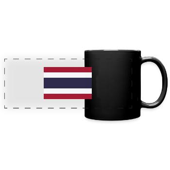 Thailand - Panorama-Tasse farbig - Schwarz - Vorne