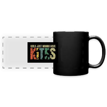 kitesGirls just wanna have - Full Colour Panoramic Mug - black - Front