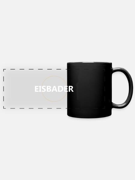 Eisbader - Panorama-Tasse farbig - Schwarz