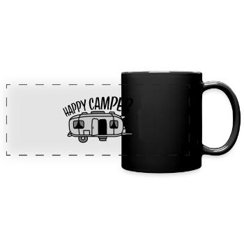 Happy Camper Camping Car - Full Colour Panoramic Mug - black - Front