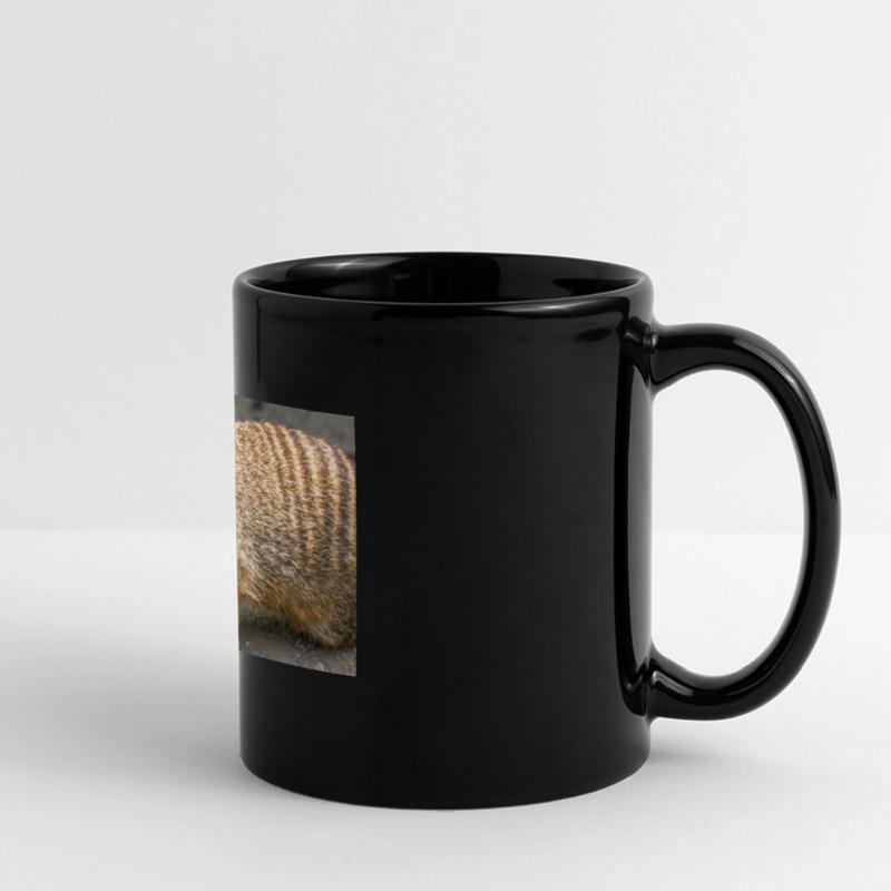 Gebänderte Manguste oder Zebramanguste Panorama-Tasse farbig