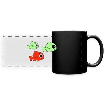 Pisces - Full Colour Panoramic Mug - black - Front