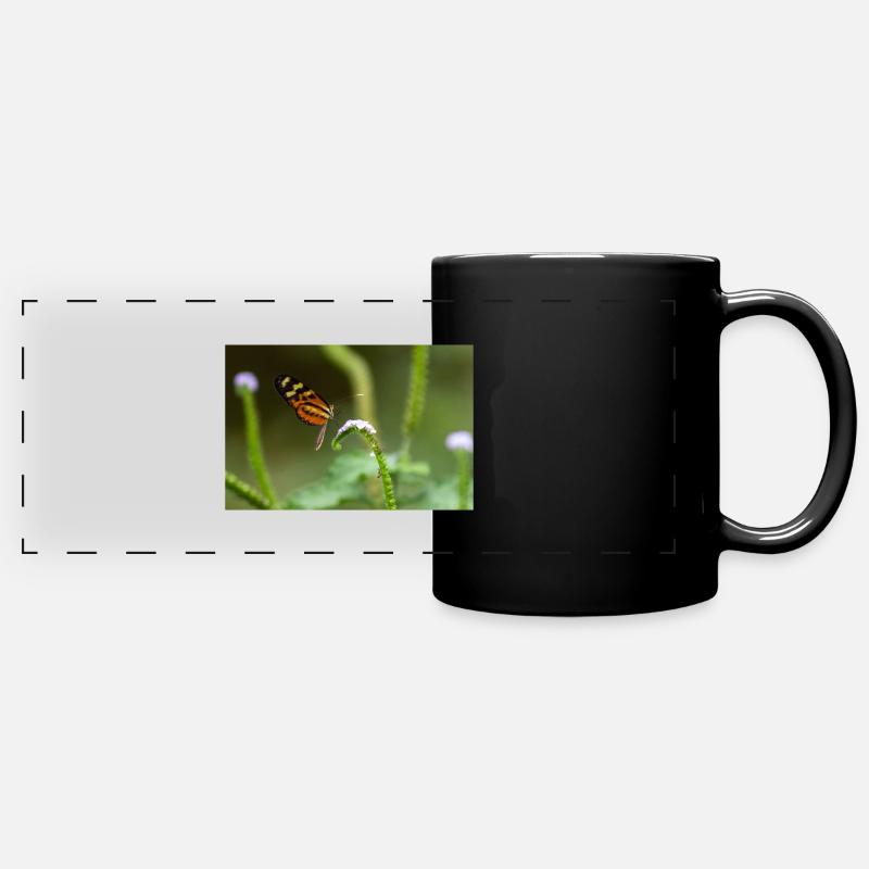 papillon - Mug panoramique uni - noir