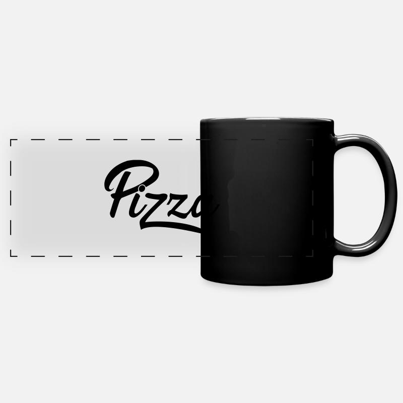 Pizza - Panorama-Tasse farbig - Schwarz
