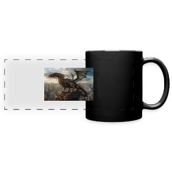Dragon 1 - Panorama-Tasse farbig - Schwarz - Vorne