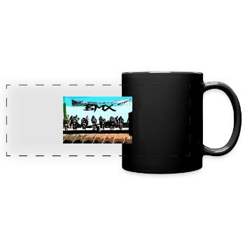 bmx race racing vtt motocross mtb bike rad - Mug panoramique uni - noir - Devant