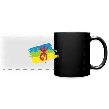 Z Imazighen (Drapeau Amazigh) - Mug panoramique uni - noir - Devant