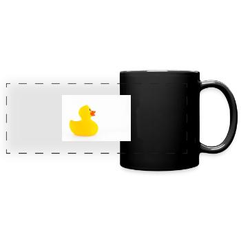 Isolated rubber duck - Full Colour Panoramic Mug - black - Front