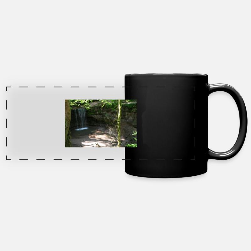 HÖRSCHBACH WATERFALL NEAR MURRHARDT - Full Colour Panoramic Mug - black